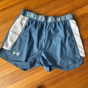 Under Armour Slate Blue and White Athletic Shorts